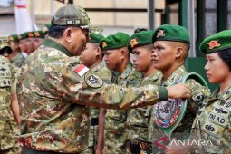 Menhan cek kesiapan Yonif TP 899/Bata Satya Gardapati di Depok