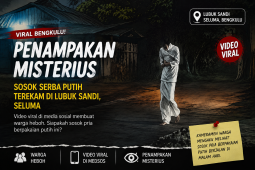 Heboh penampakan sosok berpakaian serba putih muncul di nalanan Lubuk Sandi saat malam hari