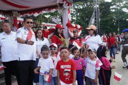 Pemkot Ambon ajak 3.000 siswa PAUD tanamkan cinta tanah air sejak dini lewat kirab merah putih
