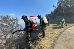 Tim gabungan fokus pembasahan delapan titik panas di kawasan Bromo