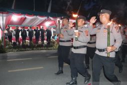 Forkopimda Karo sambut pawai obor Taptu semarakkan HUT ke-81 RI