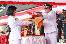 Wesly inspektur upacara peringatan Detik-detik Proklamasi di Pematangsiantar
