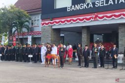 Upacara HUT ke-81 RI di Bangka Selatan tanpa sekat antara pejabat dan masyarakat
