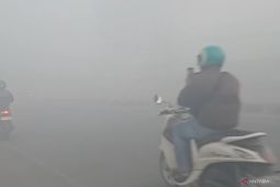Kabut asap "rembes" ke Kota Seribu Sungai Banjarmasin Kalsel