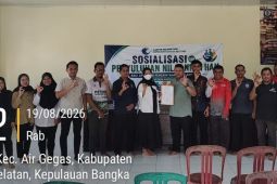 KemenHAM Babel-Pemdes Air Bara tandatangani layanan publik berbasis HAM