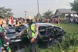 Kecelakaan maut kereta api di Sergai, 3 penumpang terlempar keluar