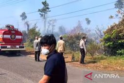 Tim gabungan padamkan kebakaran Hutan Kota Koba di Bangka Tengah