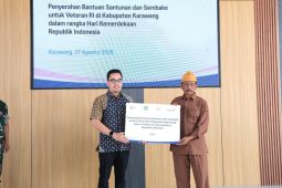 Peruri salurkan santunan kepada 59 veteran di Karawang
