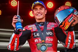 Pembalap Marc Marquez menangi sprint race GP Aragon