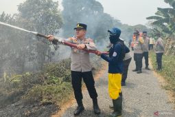 Polsek Tapin Utara padamkan karhutla 0,25 hektare