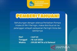 Distribusi air bersih dari PT AMSB terhenti untuk wilayah Paringin