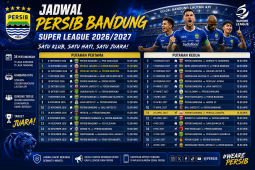Jadwal lengkap Persib di Super League 2026/2027