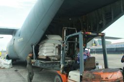 TNI AU kerahkan Hercules antar 12,5 ton beras untuk warga Yahukimo