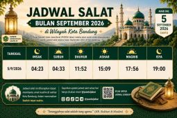 Jadwal Sholat Bandung Hari Ini September 2026