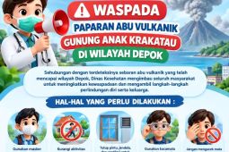 Dinkes Depok ingatkan debu  Krakatau selain potensial ganggu pernapasan juga bikin jalan licin