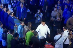 Prabowo-Gibran satu panggung di HUT ke-25 Demokrat