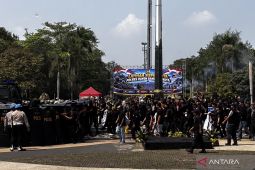 "Gedung Sate diserbu massa", Polrestabes Bandung menggelar simulasi Sispamkota