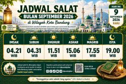 Jadwal Sholat Bandung hari ini 9 September 2026