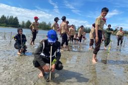 Kodim 0101/KBA libatkan generasi muda tanam mangrove di pesisir Aceh Besar