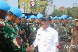 Bupati Karawang lepas ratusan prajurit Yonif 305  untuk misi perdamaian di Afrika Tengah