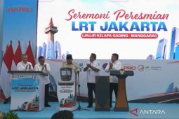 Prabowo meresmikan LRT jalur Kelapa Gading-Manggarai