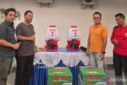 BPBD Belitung terima bantuan mesin sprayer dari Bank Sumsel Babel