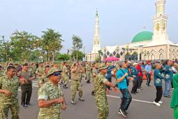 Kodim 0621-Pemkab Bogor gelar senam komando bersama meriahkan HUT TNI ke-81