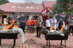 Polres Langkat musnahkan barang bukti narkotika