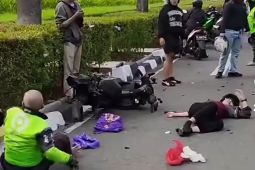 Tabrakan motor di Senayan akibatkan tiga orang terluka