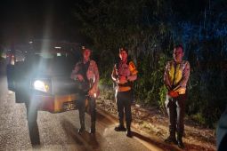 Brimob Sumut patroli malam di jalur lintas Sumatera jaga kamtibmas