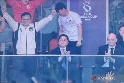 Momen Prabowo rayakan gol pertama Indonesia saat hadapi Thailand