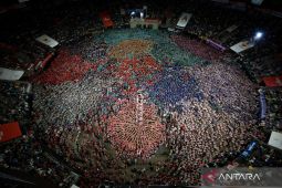 Castells, tradisi adu tinggi menara manusia khas Catalonia di Spanyol