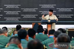 Presiden Prabowo sampaikan taklimat kepada 800 perwira tinggi TNI/Polri