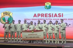 PBSI beri apresiasi Rp4,5 miliar kepada peraih medali Asian Games 2026
