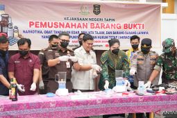 Kejari Tapin musnahkan sabu 18,78 gram dari 22 perkara