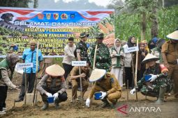 TMMD tanam jagung 1 hektar dan salurkan 700 bibit tanaman di Sawahlunto