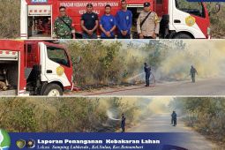 Disdamkarmat Baubau padamkan karhutla di tiga titik