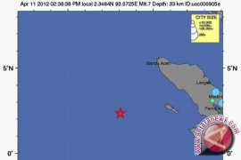 Aceh kembali diguncang gempa 5,0 SR