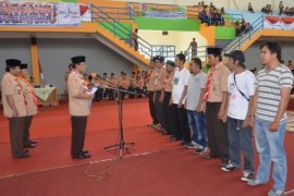Bupati Lantik Pengurus Persatuan Pers Pramuka Agam