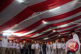 Prabowo Pimpin Upacara Penghormatan Jenazah Suhardi