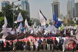 50.000 Buruh Demo Dua Hari di Jakarta