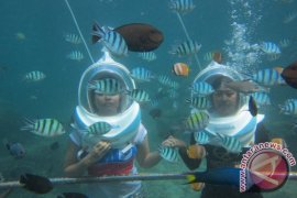 Wisatawan Gemari "Seawalker" di Perairan Pulau Serangan
