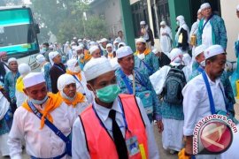 JCH Bangka Tengah Berangkat Dari Embarkasi Palembang