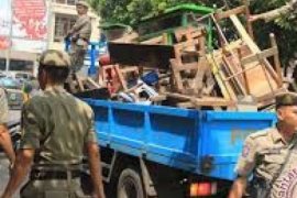 Tim Gabungan Satpol PP Bengkalis Gelar Penertiban PKL