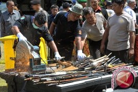 Polda Bali Musnahkan Ratusan Senjata Sitaan Lapas