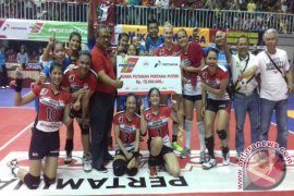 Tim Bola Voli Putri Pertamina Energi Juara Putaran Pertama Proliga 2016