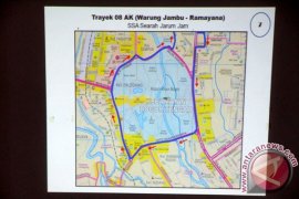 Peta Lintasan Trayek Angkot Ujicoba Sistem Satu Arah Kebun Raya Bogor