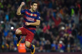 Luis Suarez pencetak gol terbanyak Liga Spanyol  