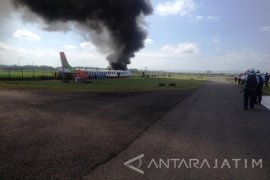 Kebakaran Pesawat Warnai Simulasi Penanggulangan Darurat Bandara