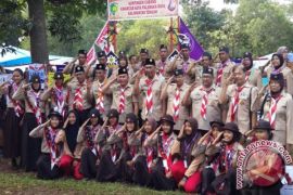 Gubernur Kalteng Kunjungi Peserta Jamnas Pramuka Kwarcab Palangka Raya 